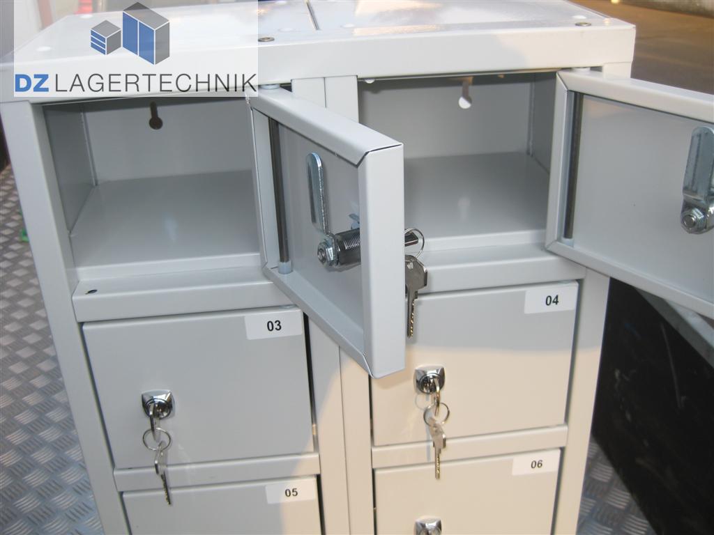 Kleinteilschrank mit 10 Fächern lichtgrau 200x390x780 mm – Bild 3